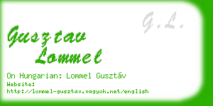 gusztav lommel business card